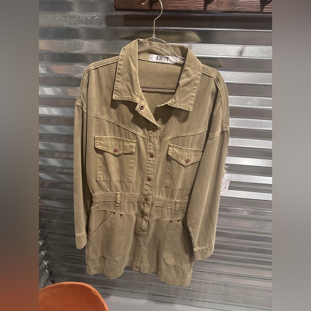 Olive utility dress by Fray woman’s size large